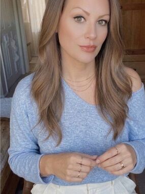 Cozy Light Blue Women's Sweater
